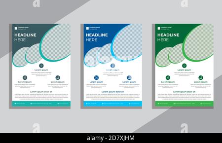 Business Flyer Design Template, Corporate, And Creative Flyer In A4 Size. Stock Vector