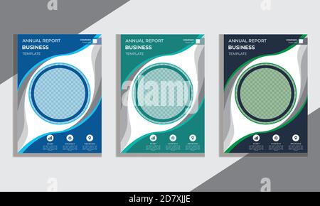 Professional Cover Design For Annual Report, Brochure, Flyers, Presentations, Leaflet, Posters, Magazine Print Ready. Stock Vector