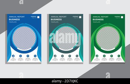 Professional Cover Design For Annual Report, Brochure, Flyers, Presentations, Leaflet, Posters, Magazine Print Ready. Stock Vector