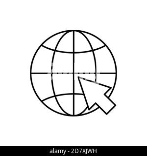 internet or access website technology single isolated icon with line or outline style Stock Vector