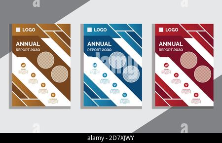 Professional Cover Design For Annual Report, Brochure, Flyers, Presentations, Leaflet, Posters, Magazine Print Ready. Stock Vector