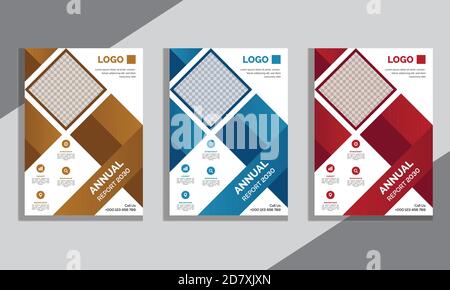 Professional Cover Design For Annual Report, Brochure, Flyers, Presentations, Leaflet, Posters, Magazine Print Ready. Stock Vector