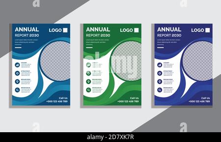 Professional Cover Design For Annual Report, Brochure, Flyers, Presentations, Leaflet, Posters, Magazine Print Ready. Stock Vector