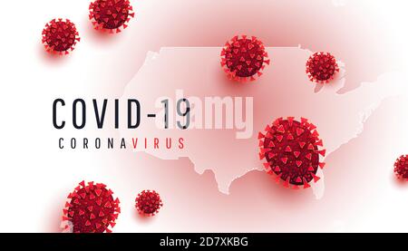 Global outbreak infection. Novel Coronavirus 2019-nCoV. Dangerous virus spread on USA map. Stock Vector