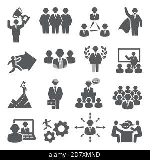 People icons Vector set isons for teamwork management and business Stock Vector