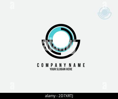 blend of imperfect circles logo on white background in vector illustration Stock Vector