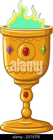 Goblet of Fire. Cartoon style. Stock Vector