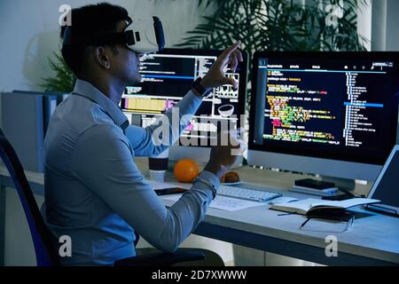 Creating virtual reality app Stock Photo