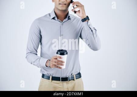 Businessman talking on phone Stock Photo