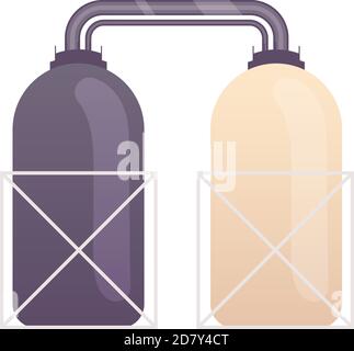 Industrial tanks cartoon vector illustration Stock Vector
