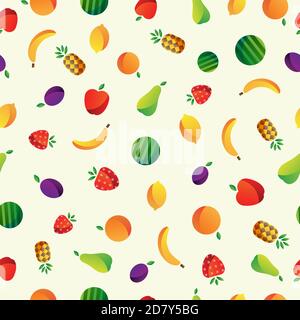 seamless fruit icons texture Stock Vector