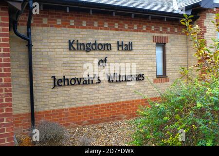 Kingdom hall of Jehovah's witnesses building in Biggleswade, Beds, England Stock Photo