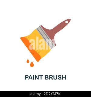 Paint Brush icon. Simple element from construction collection. Creative Paint Brush icon for web design, templates, infographics and more Stock Vector