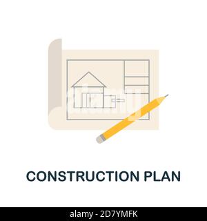 Construction Plan icon. Simple element from construction collection. Creative Construction Plan icon for web design, templates, infographics and more Stock Vector