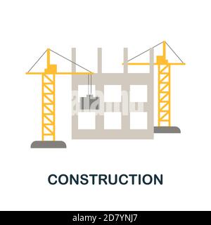 Construction icon. Monochrome simple Construction icon for templates, web design and infographics Stock Vector