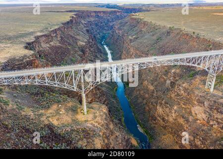 Rio Grande Gorge Bridge, Arroyo Hondo, NM, USA Stock Photo
