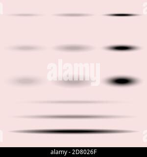 Set of Vector Transparent Shadows Stock Vector