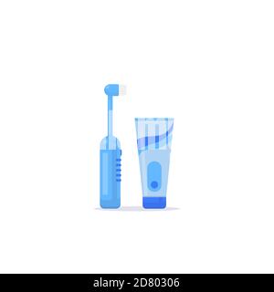 Toothbrush and toothpaste Stock Vector