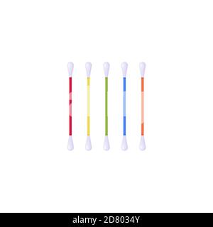 Cotton ear swabs Stock Vector