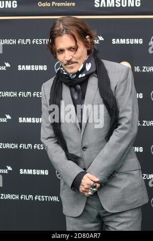 Johnny Depp attending the 'Crock of Gold: A few Rounds with Shane McGowan' premiere during the 16th Zurich Film Festival at Kino Corso on October 02, 2020 in Zurich, Switzerland. Stock Photo