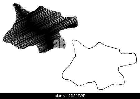 Kano City (Federal Republic of Nigeria, Kano State) map vector illustration, scribble sketch City of Kano map Stock Vector