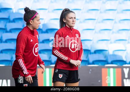 Cardiff, Wales, UK. 26th Oct, 2020. Wales Women training session at the Cardiff City Stadium on the 26th October 2020. Credit: Lewis Mitchell/Alamy Live News Stock Photo