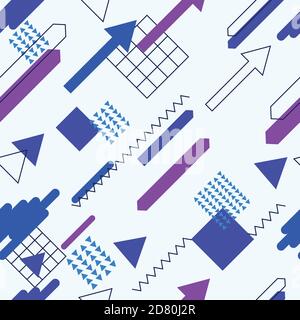 vector seamless Memphis pattern. abstract background Stock Vector