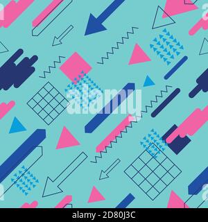 vector seamless Memphis pattern. abstract background Stock Vector