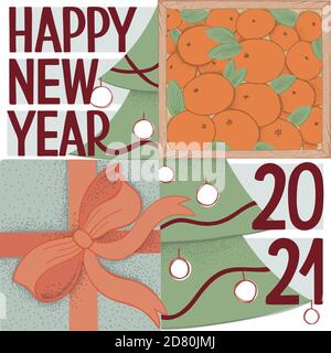 Red gift box with grey bow. Vector illustration Stock Vector Image ...
