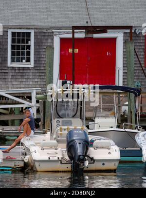 Local scenes of Cape Cod New England architecture and fisherman-8 Stock Photo
