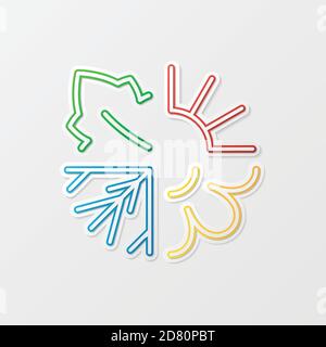 Four seasons symbols Stock Vector