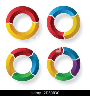 Circle chart set Stock Vector