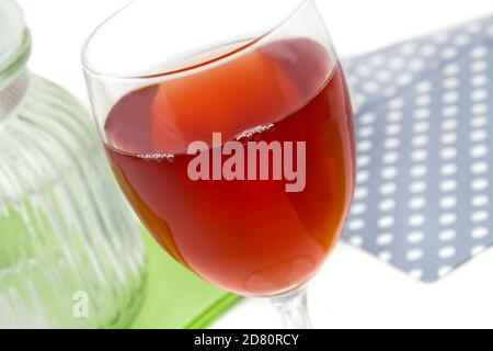 A glass of Kombucha drink close up Stock Photo