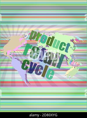 product retail cycle - digital touch screen interface Stock Photo
