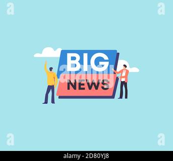 Big news. Latest incidents in media coverage new daily events in major publications. Stock Vector