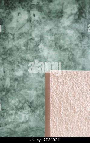 Background image with a three-dimensional pink rectangle Stock Photo