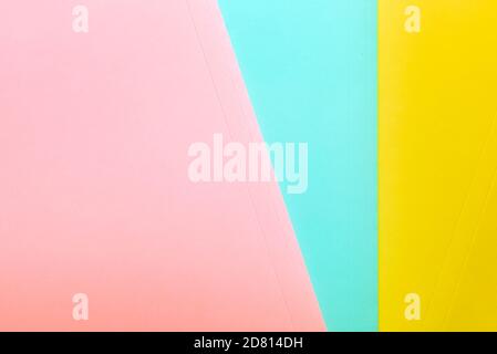 Trendy pastel color paper texture background. Abstract geometric paper background. Colorful of paper background. Stock Photo