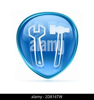 Tools icon blue, isolated on white background Stock Photo