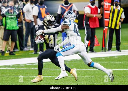 Carolina Panthers safety Sam Franklin (42) during an NFL football game  against the New York Jets, Sunday, Sep. 12, 2021, in Charlotte, N.C. (AP  Photo/Brian Westerholt Stock Photo - Alamy