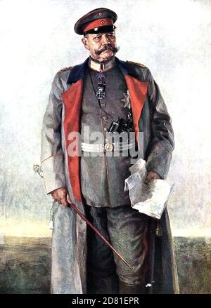PAUL von HINDENBURG (1847-1934) as Chief of the Great General German Staff about 1916 Stock Photo