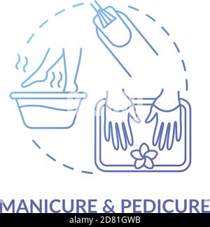 Manicure and pedicure concept icon Stock Vector