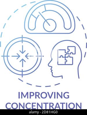 Improving concentration concept icon Stock Vector