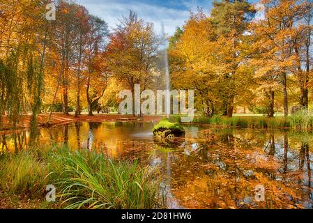 DE - BAVARIA: Kurpark at Bad Wörishofen in the Allgäu  (HDR-Photography) Stock Photo