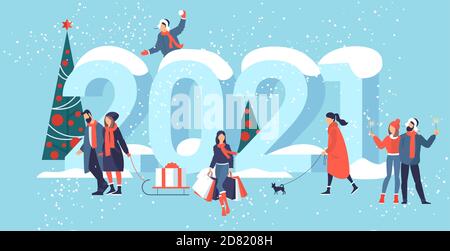 Christmas and New Year vector concept Stock Vector
