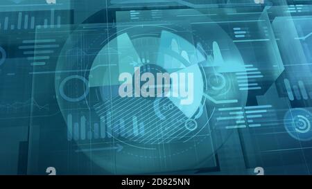 Corporate background with an array of infographic data. Stock Photo