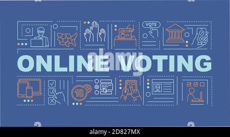 Online voting word concepts banner Stock Vector