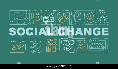 Social change word concepts banner Stock Vector