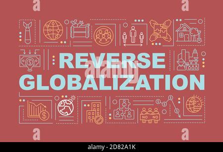 Reverse globalization word concepts banner Stock Vector