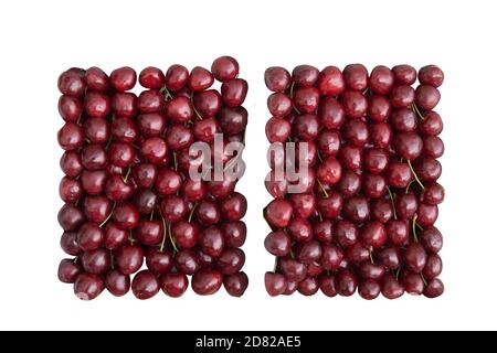 cherry ripe sweet viburnum cherry background. Stock Photo
