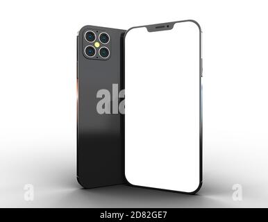 App presentation mockup, iphone 12 pro max, 3D Rendering Stock Photo